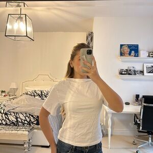 H&M White Short Sleeve Tee